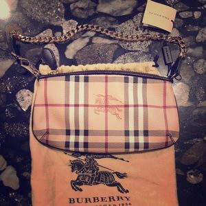 Burberry Haymarket Clara Wristlet